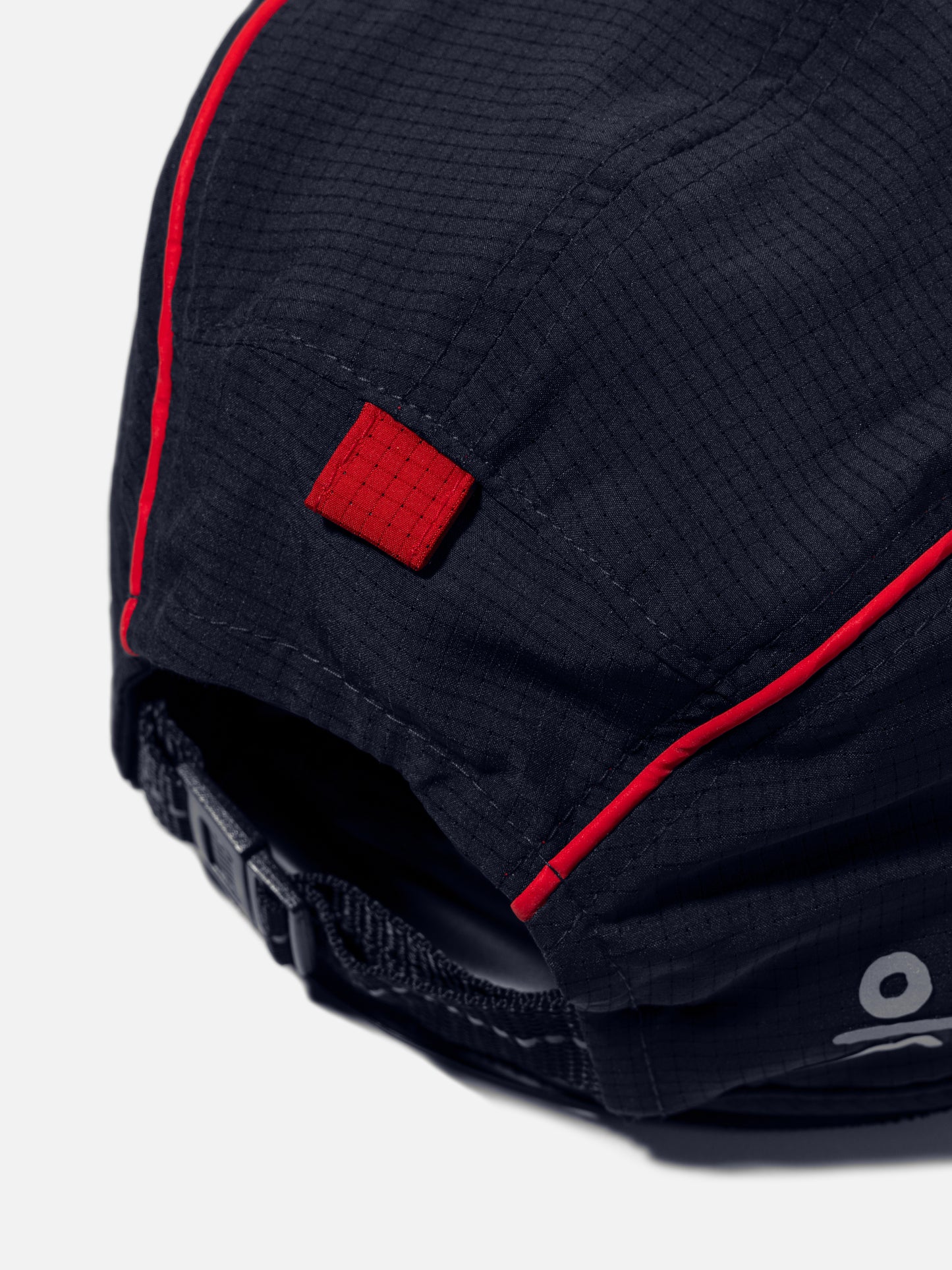 The Brunch Cap in Midnight Navy / Reflective Red