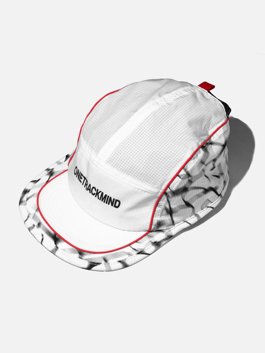 The Brunch Cap in Nimbus White / Reflective Red